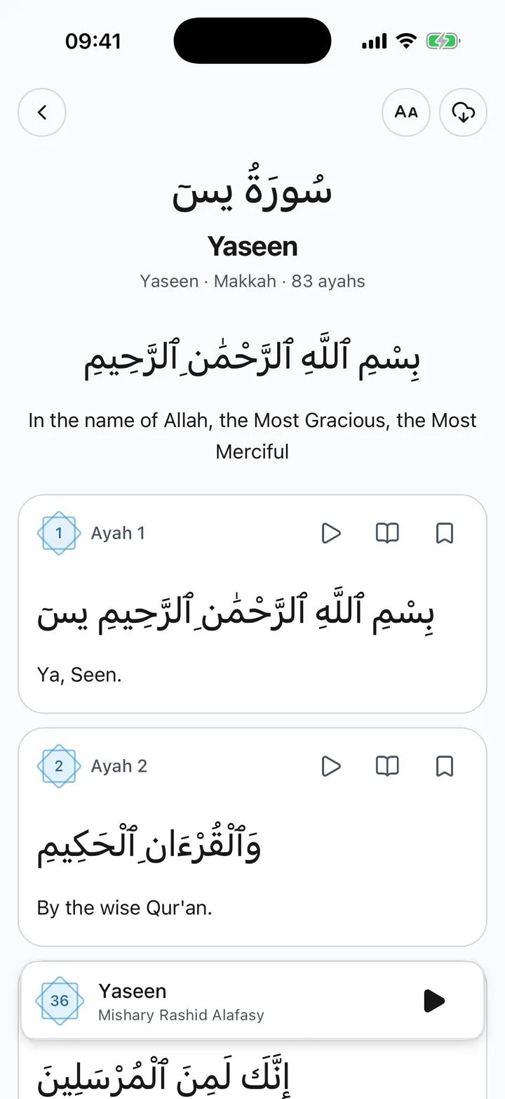 Read and Listen to the Quran in Noor on an iPhone 17 Pro Max